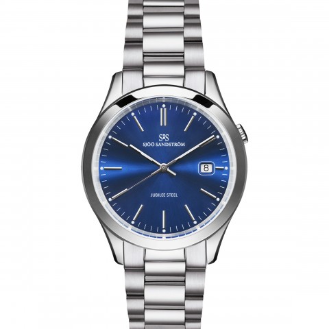 Stålur, blå urtavla SJÖÖ SANDSTRÖM, herr
