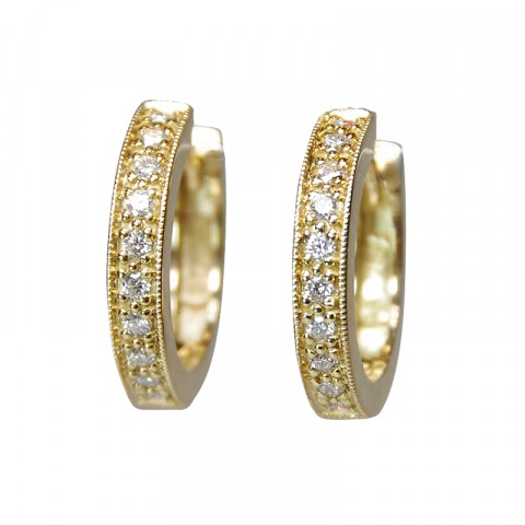 Creol i rödguld med briljanter 