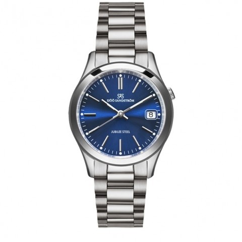 Stålur, blå urtavla SJÖÖ SANDSTRÖM, dam 