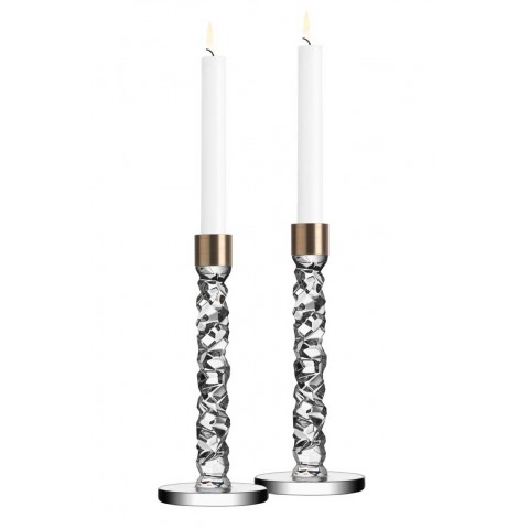 Orrefors Carat Ljusstake Mässing 2-pack