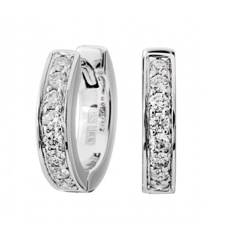 Creoloer med briljanter Vitguld