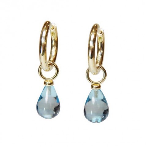 CREOL I 18K RÖDGULD MED TOPASHÄNGE