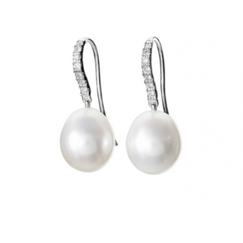 PÄRLÖRHÄNGE MED BRILJANTKROK