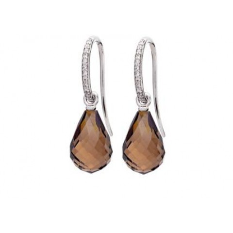 BRIOLETTER MED RÖKKVARTS I BRILJANTKROK