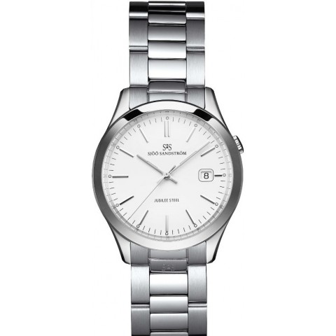 Stålur, vit urtavla SJÖÖ SANDSTRÖM, herr