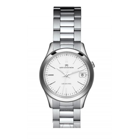 Stålur, vit urtavla SJÖÖ SANDSTRÖM, dam 